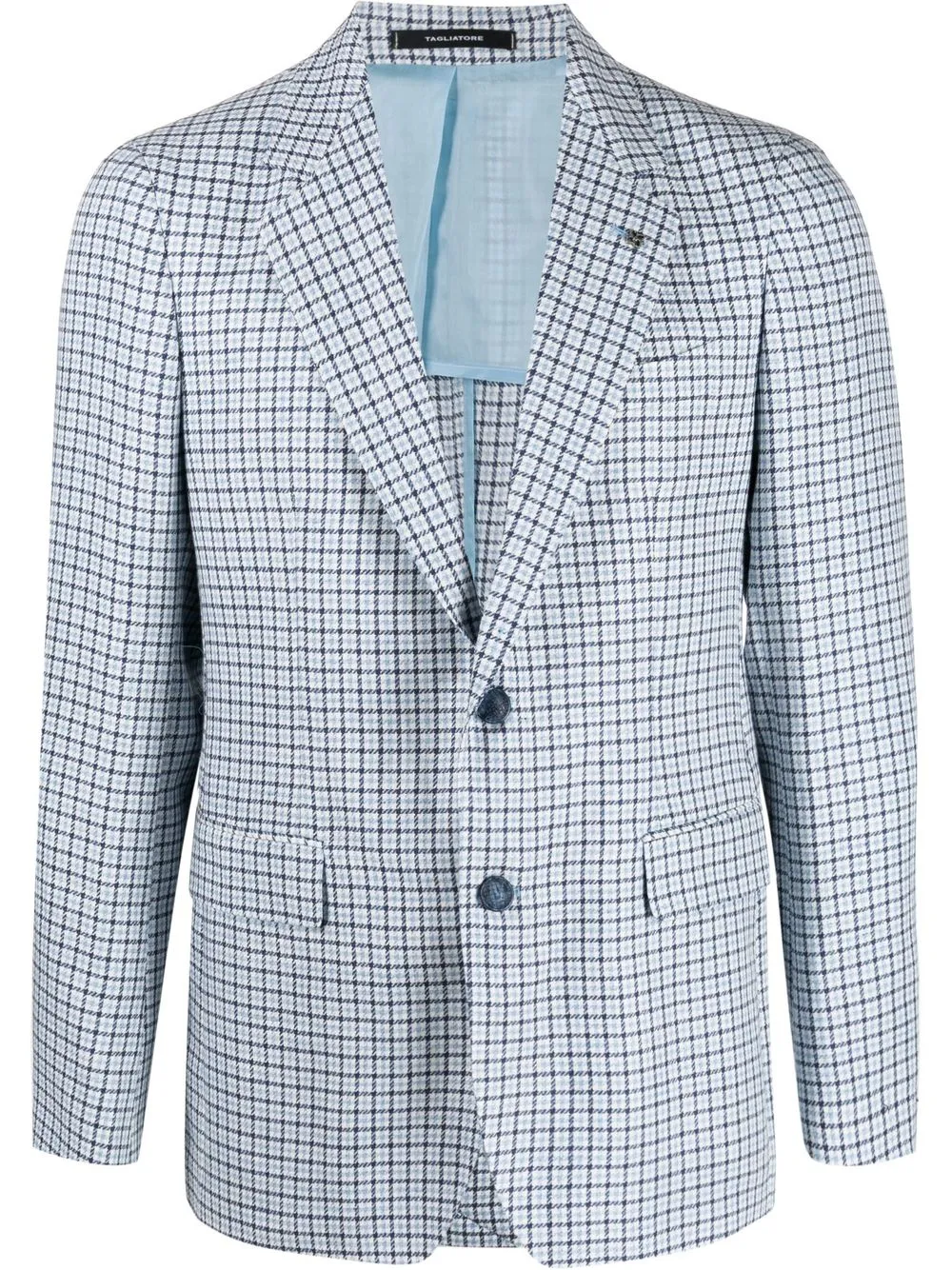 

Tagliatore blazer con cuadros estampados - Azul