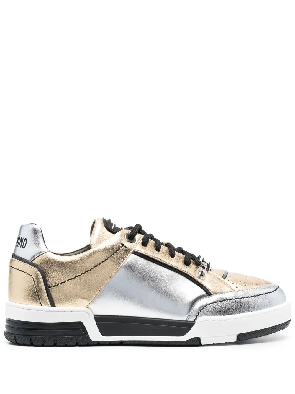 

Moschino metallic low-top sneakers - Gold