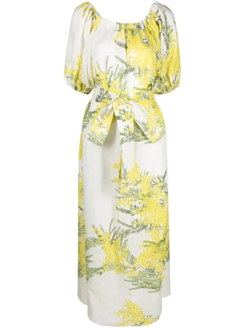Bernadette Zaza floral-print linen dress