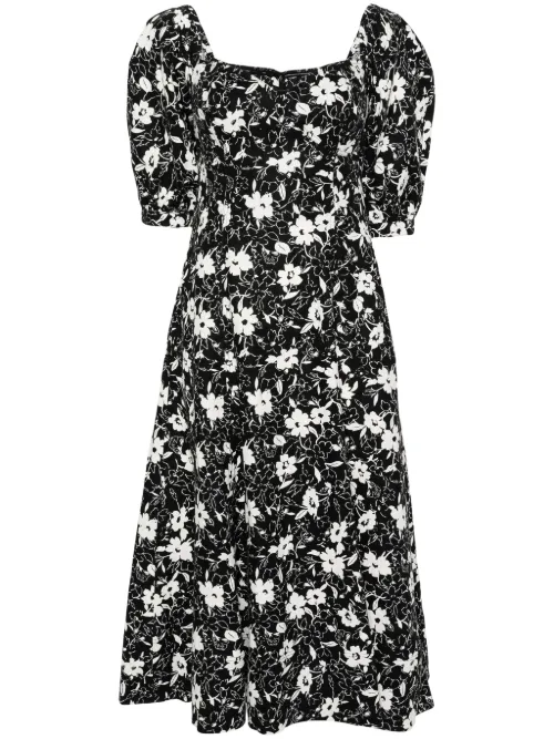 Robe mi-longue à fleurs - Polo Ralph Lauren - Modalova