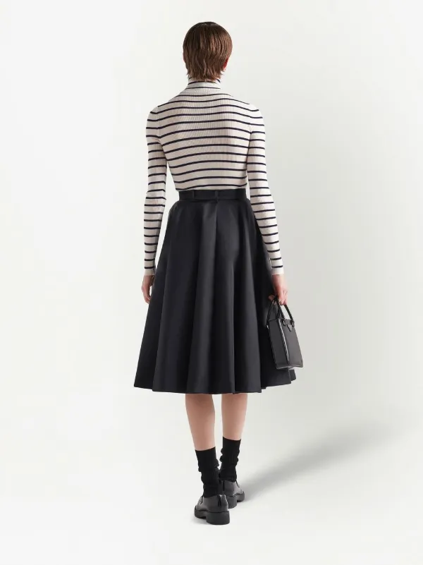 スカート PRADA Women Skirts P117YOOO15K8 Black Prada Pleated Full Skirt | Black | FARFETCH JO
