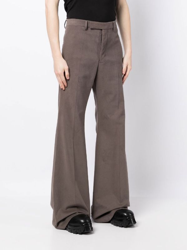 Rick Owens pressed-crease Flared Tailored Trousers - Farfetch