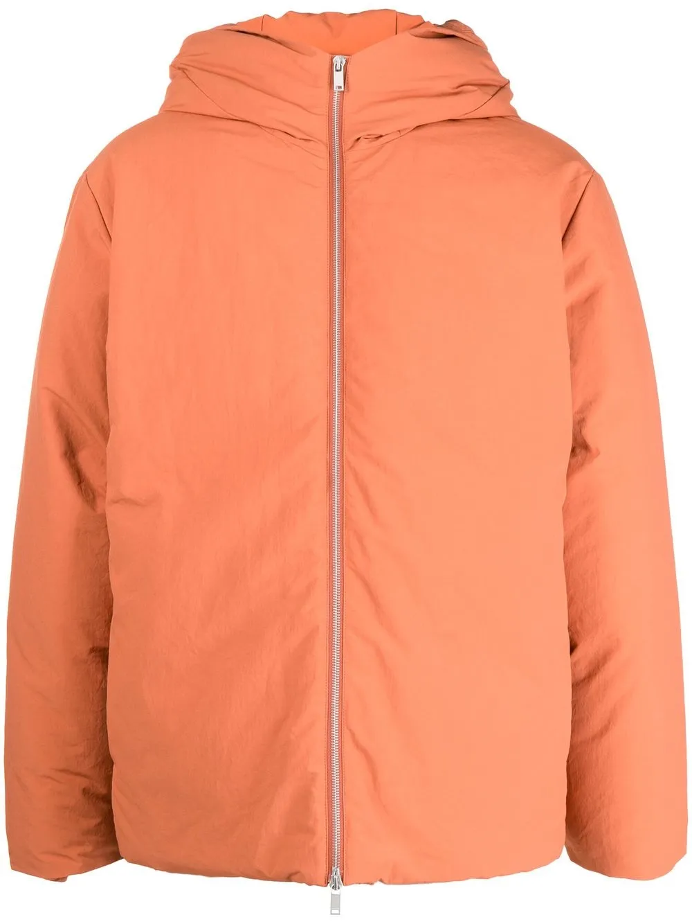 

Jil Sander padded-design hooded coat - Orange