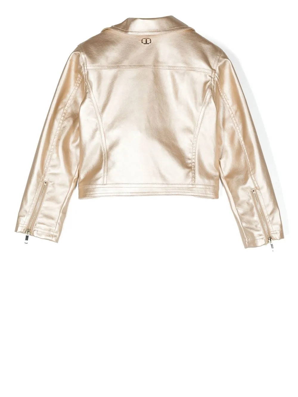 TWINSET Kids Metallic bikerjack