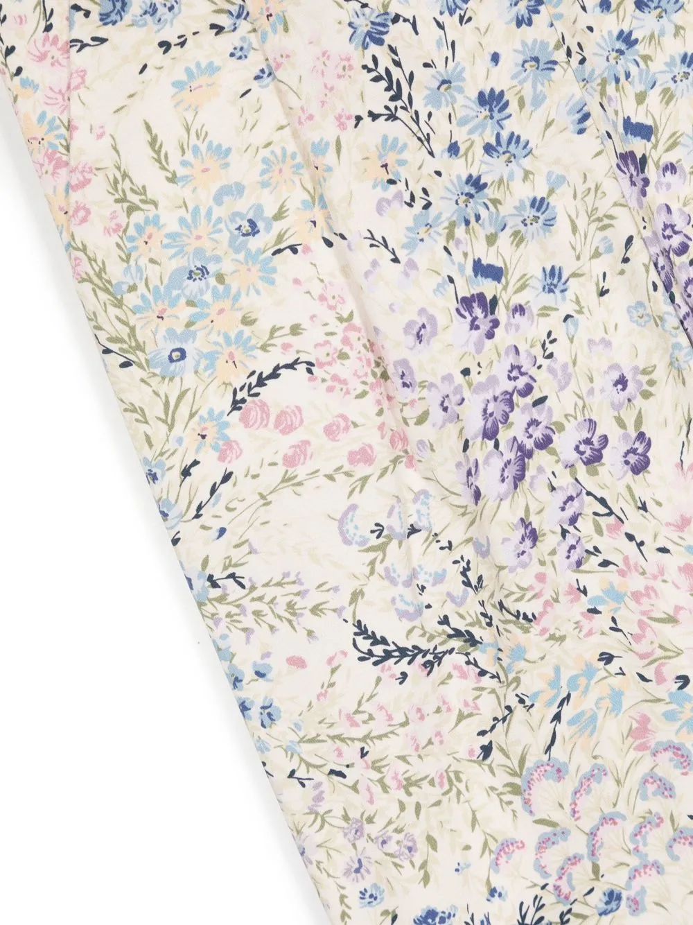 Simonetta Ditsy Floral Print Trousers In White