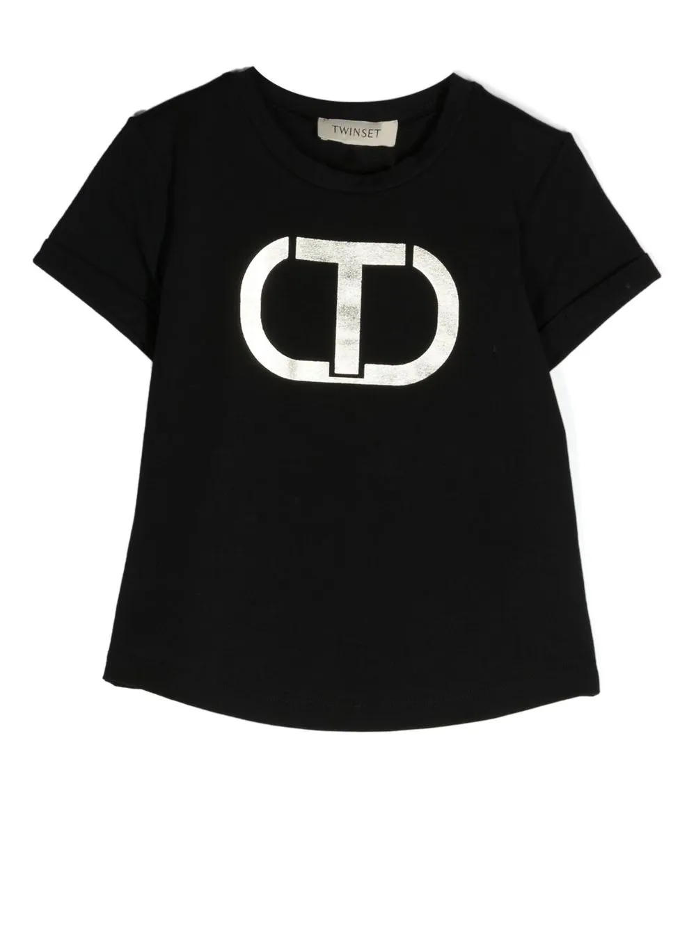 

TWINSET Kids playera con logo estampado - Negro