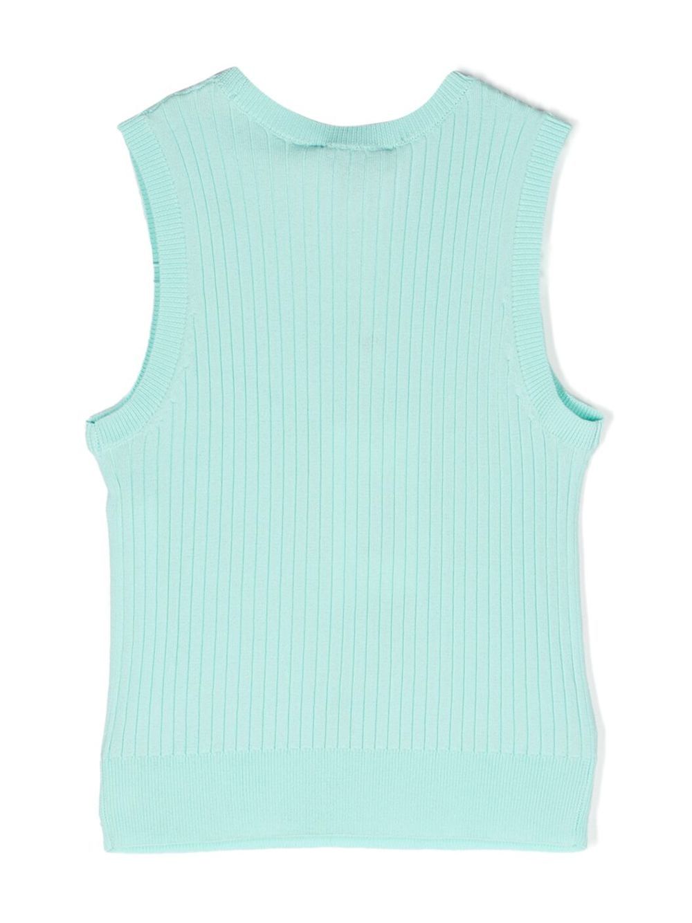 TWINSET Kids Tanktop met logoplakkaat - Blauw