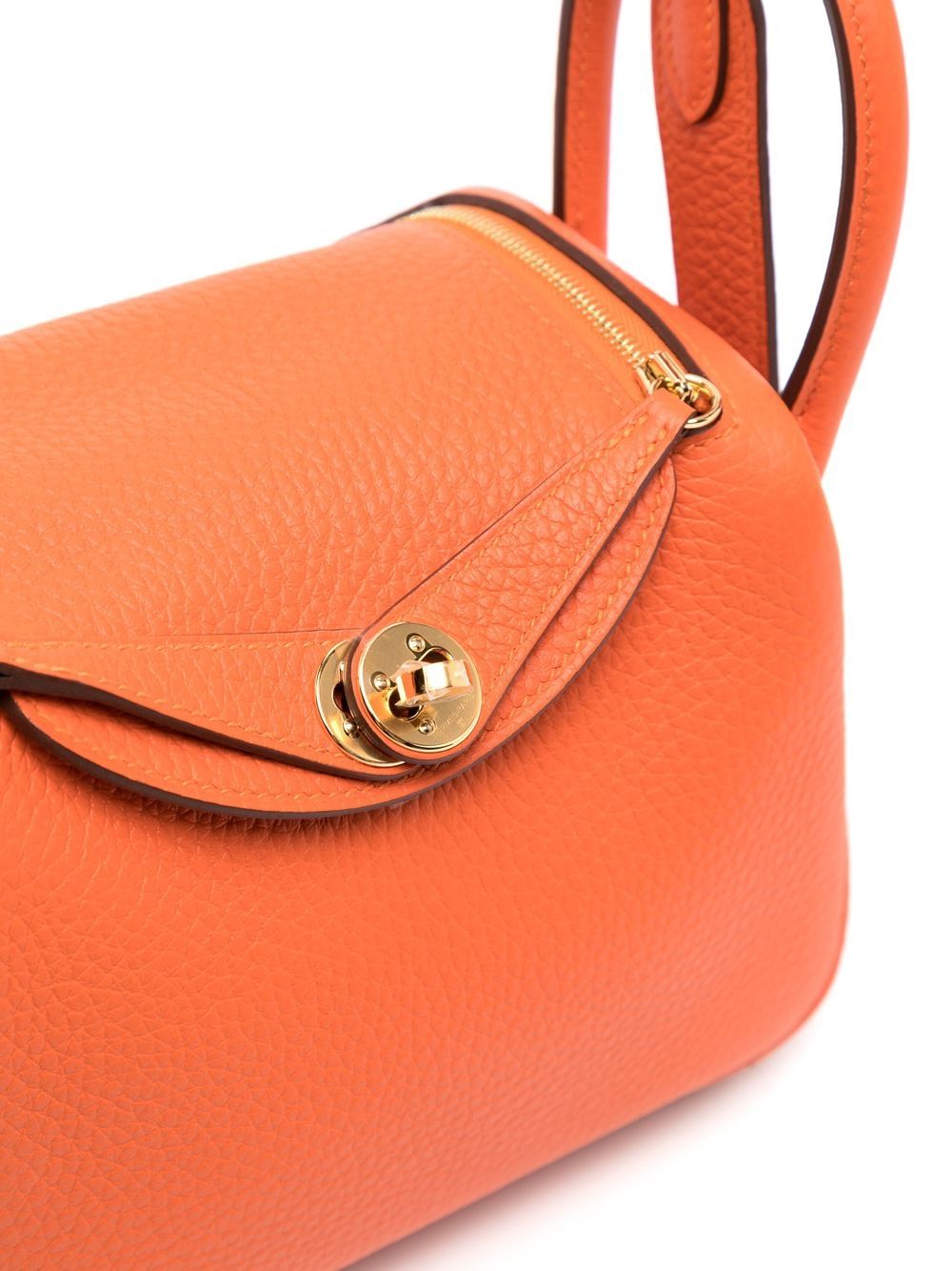 Hermès 2019 Pre-owned Mini Lindy 20 Two-Way Handbag - Orange