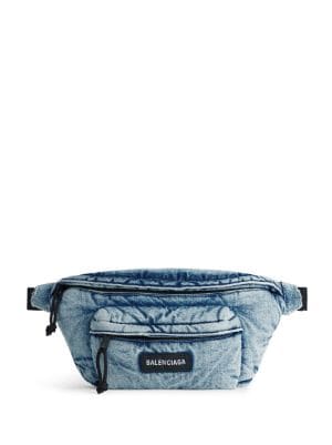 Balenciaga Blue Leather Everyday Logo Belt Bag Balenciaga  TLC