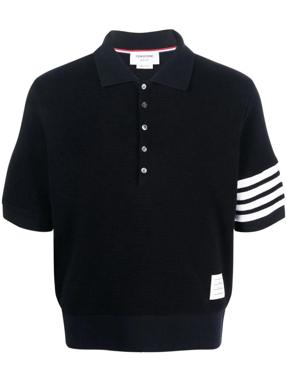 

Thom Browne four-stripe polo top - Blue