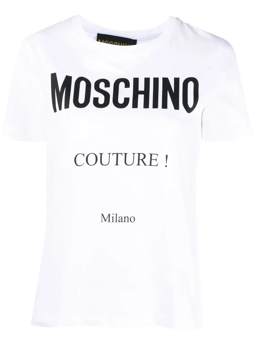 

Moschino logo-print detail T-shirt - White