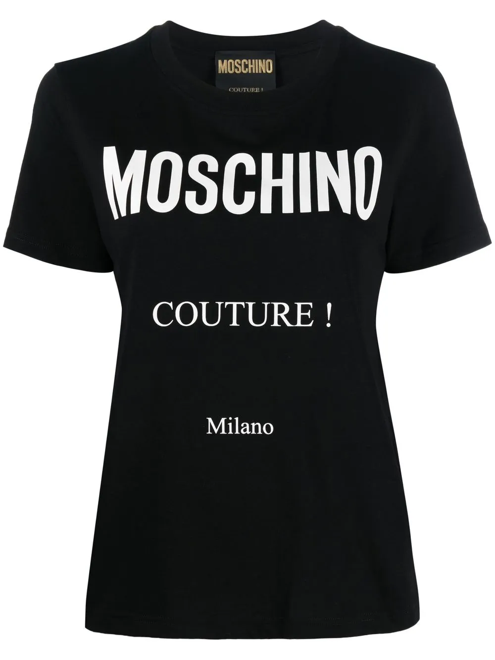 

Moschino playera con logo estampado - Negro