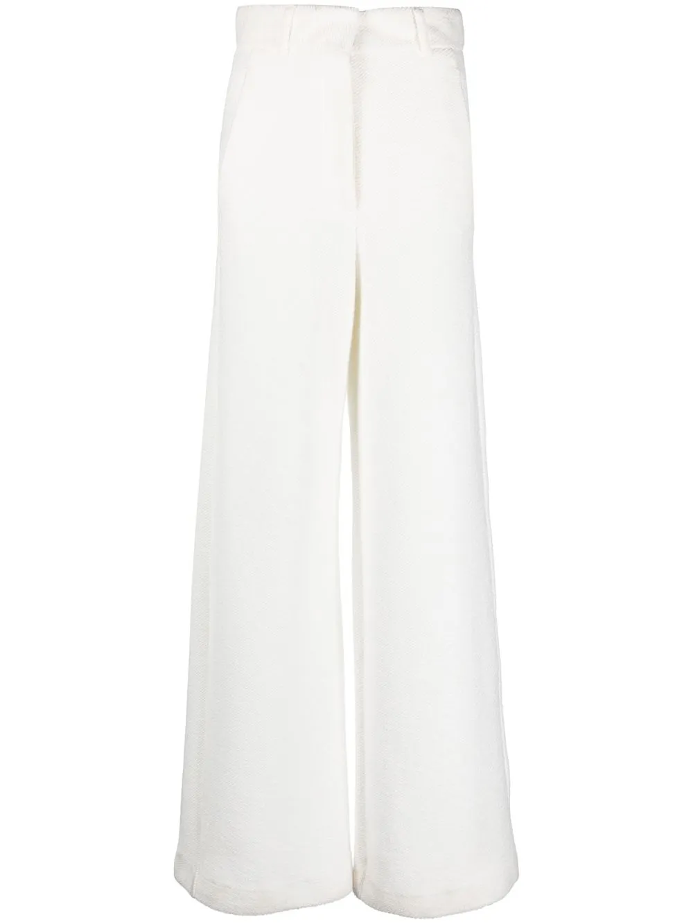 

Dorothee Schumacher towelling-finish wide-leg trousers - White