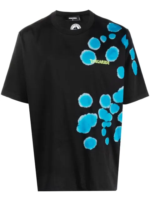 DSQUARED2 playera con estampado abstracto y logo