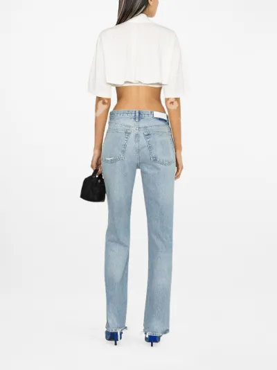 mid-rise straight-leg jeans | RE/DONE | Eraldo.com