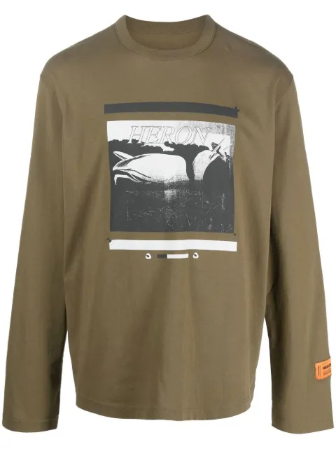 Heron Preston logo-print detail T-shirt