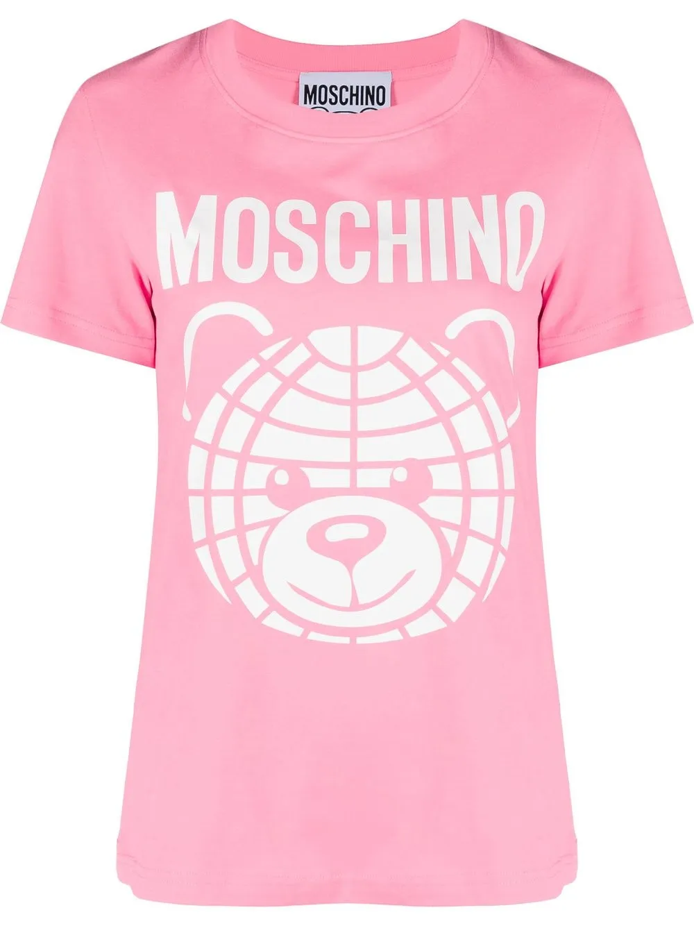 

Moschino playera manga corta con logo estampado - Rosado