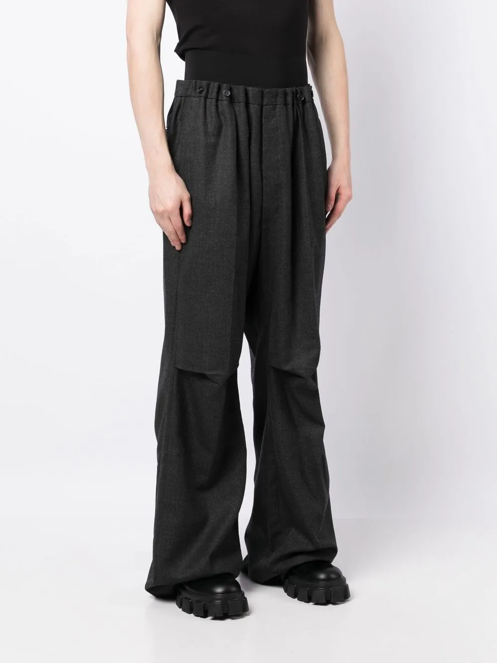 Raf Simons high-waisted wide-leg Wool Trousers - Farfetch