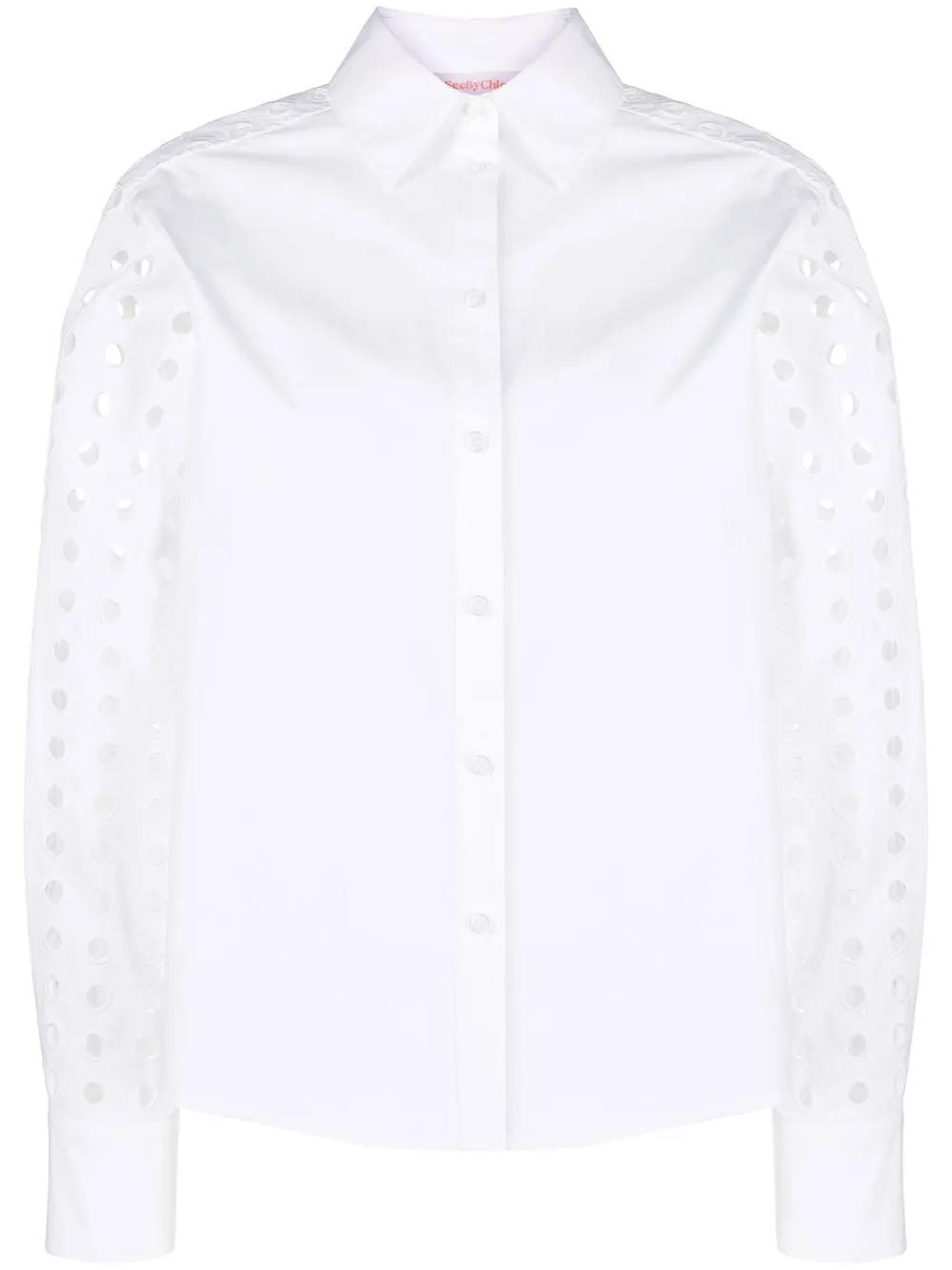 

See by Chloé cut-out sleeve shirt - White