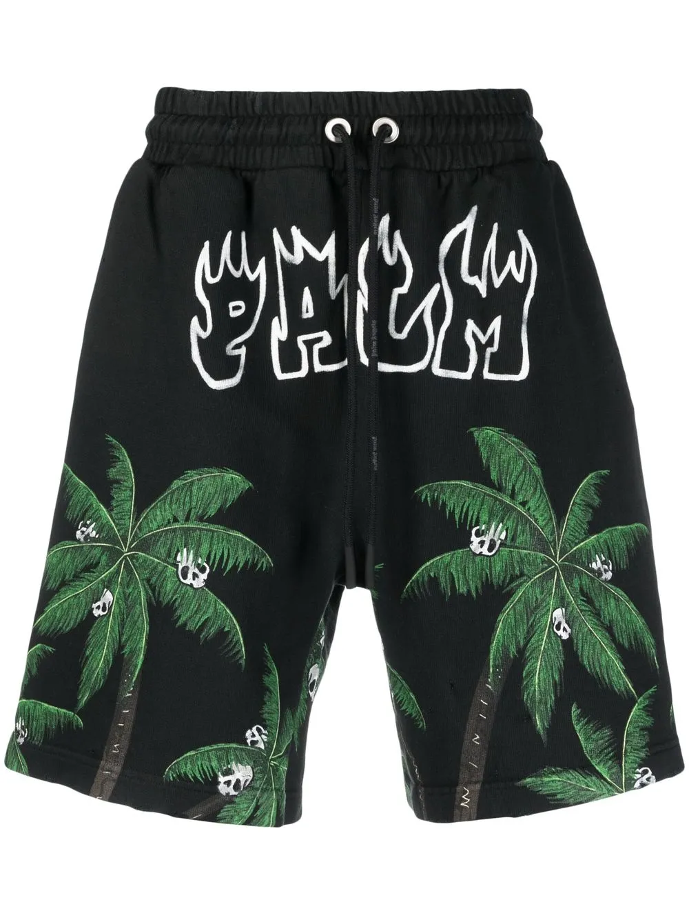 

Palm Angels Palm print track shorts - Black