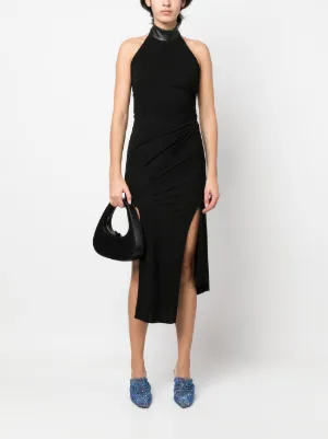 Robe De Soirée Helmut Lang Noire - Taille 34 - Soie Et Viscose - Occasion Très Bon état