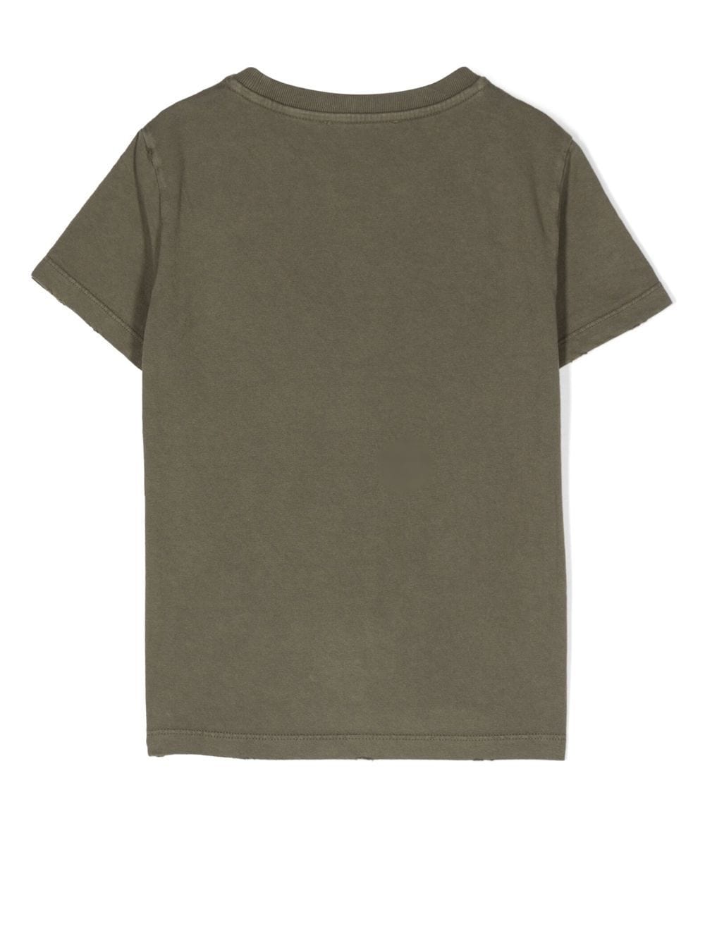 Shop Golden Goose Logo-print Short-sleeved T-shirt In Green