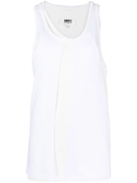 MM6 Maison Margiela Spliced asymmetric tank top