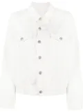 MM6 Maison Margiela cut-out denim jacket - White