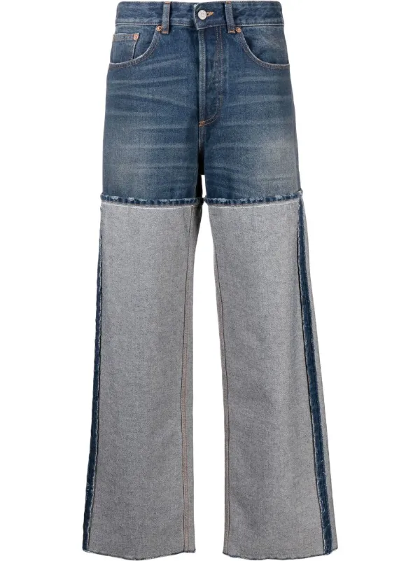 MM6 Maison Margiela Spliced straight-leg Jeans - Farfetch