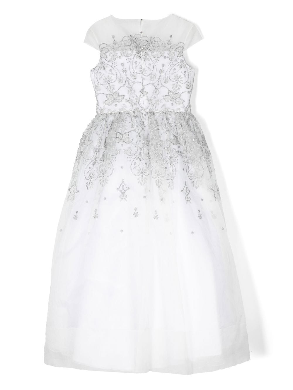 Image 2 of MARCHESA KIDS COUTURE floral-embroidered off-shoulder gown