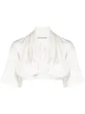 Alexander Wang draped crop top - White