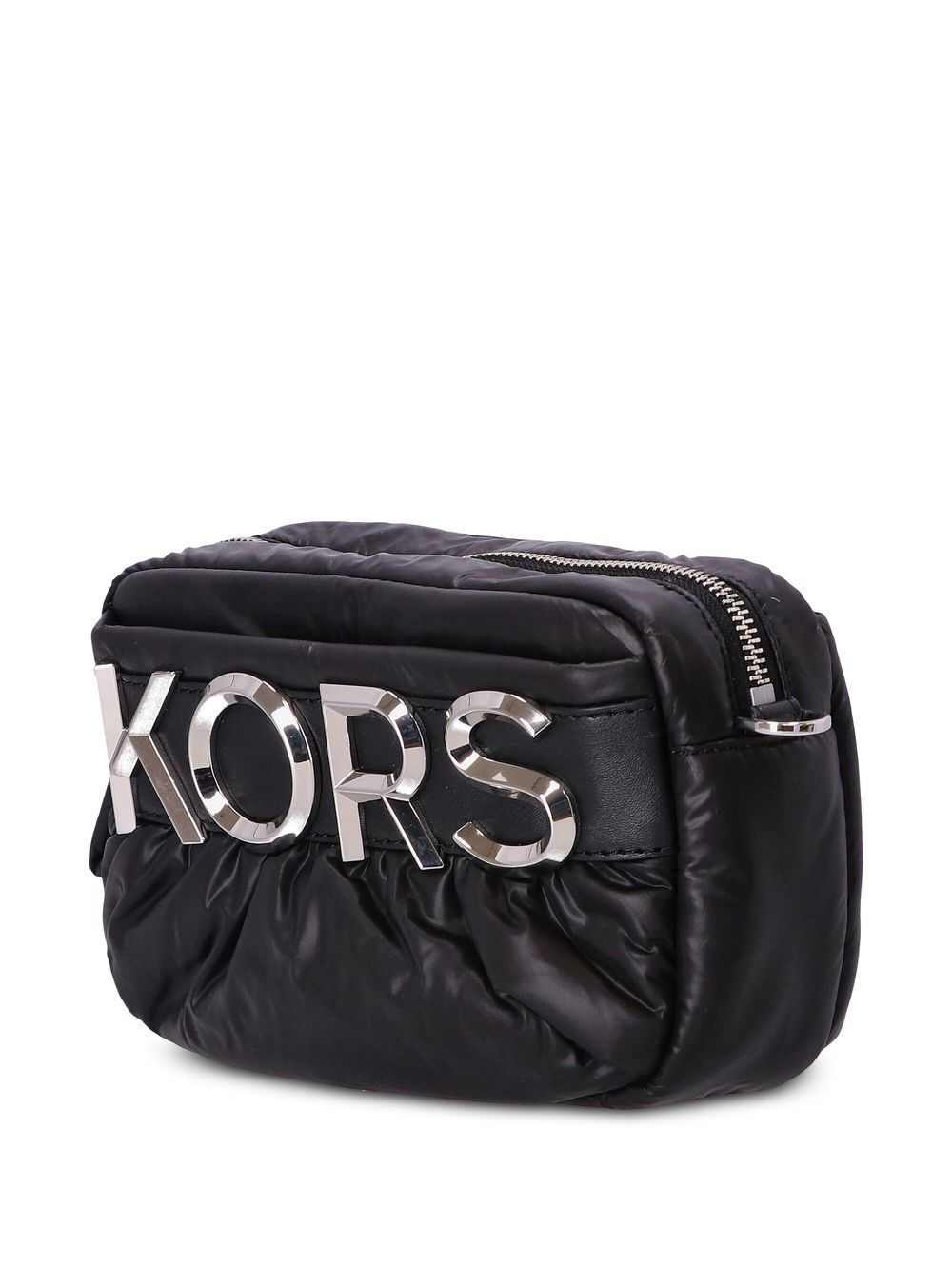 Shop Michael Kors Logo-plaque Zipped Crossbody Bag In Black