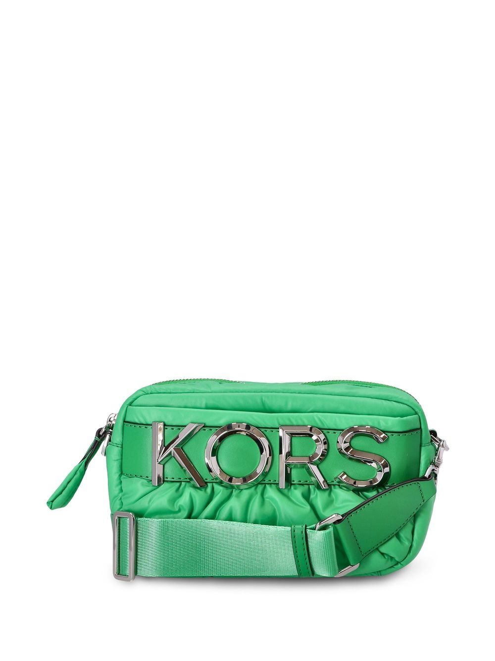 Shop Michael Kors Logo-plaque Detail Crossbody Bag In Green