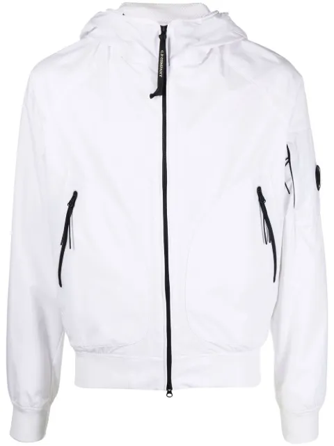 Lens-detail zip-up sports jacket