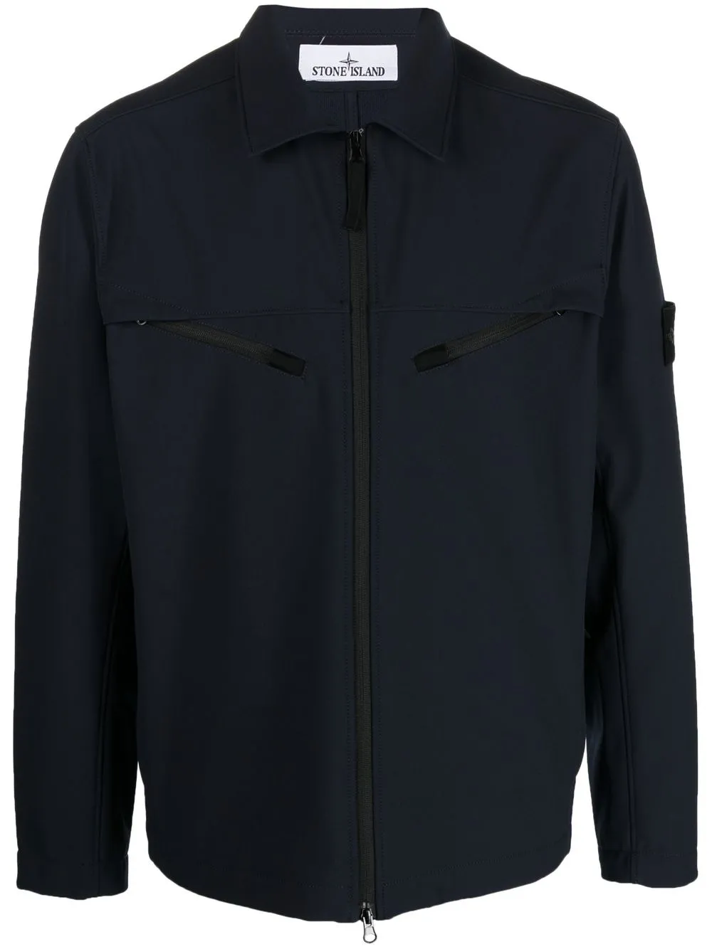 

Stone Island zip-up shirt jacket - Black