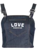 Love Moschino logo-print denim top - Blue