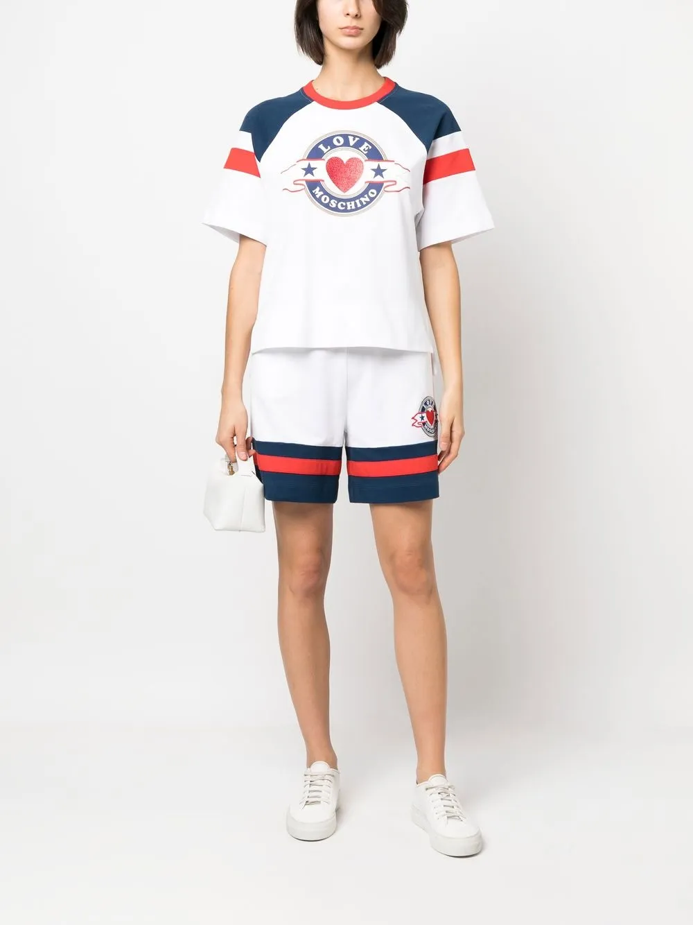 Love Moschino Sweater met logoprint - Wit