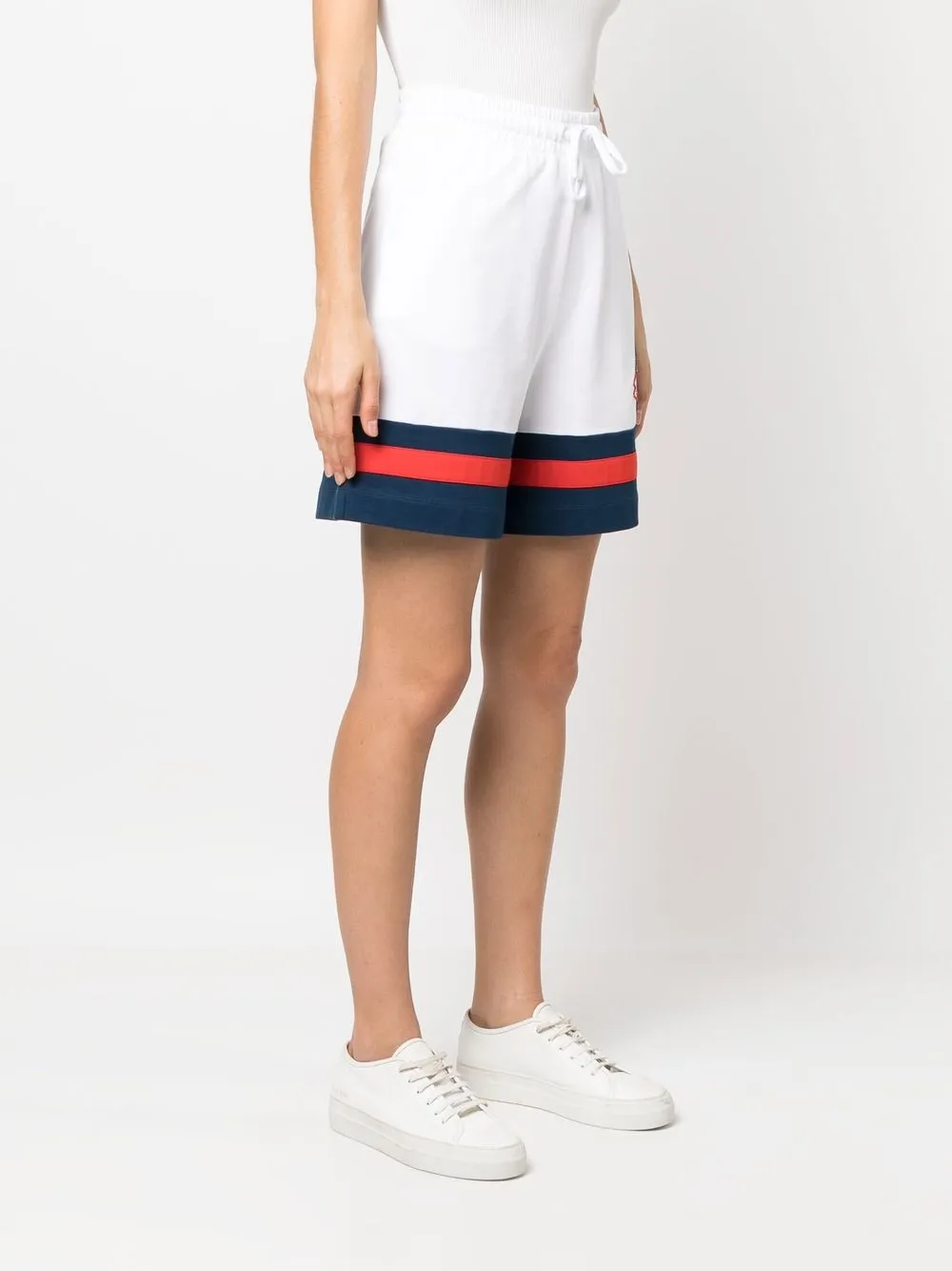 Cheap Love Moschino stripe-detail shorts Women