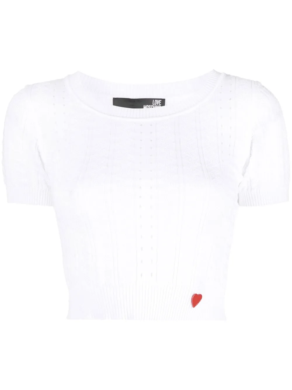 Love Moschino Logo-plaque Top In White