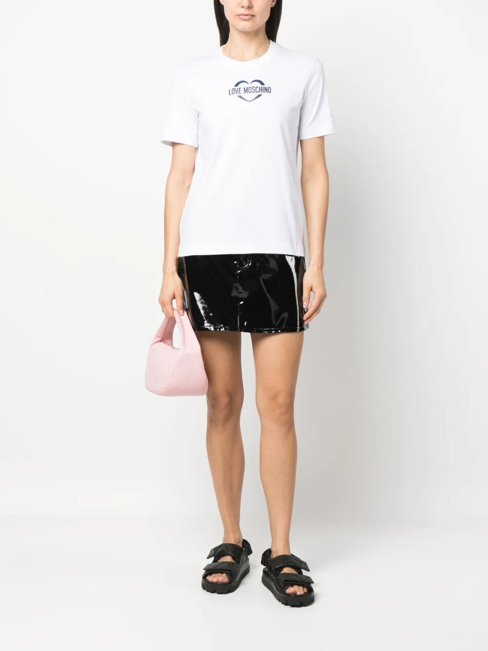 Love Moschino T-shirt met logoprint - Wit