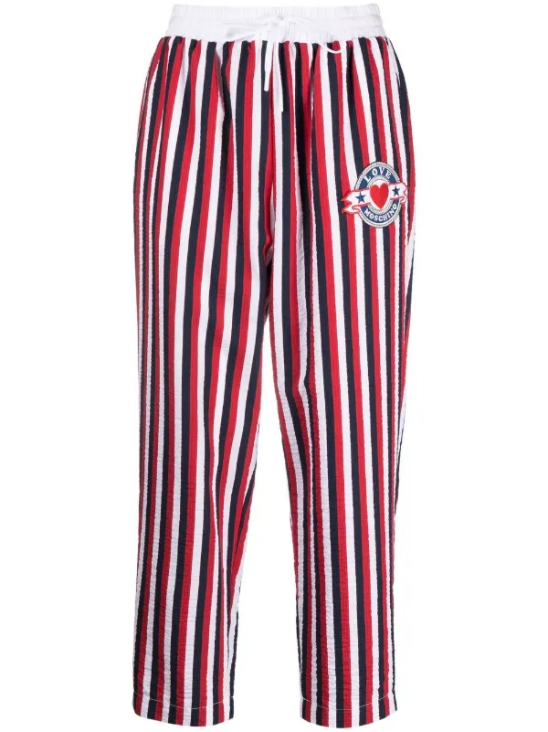 Moschino striped pants discount