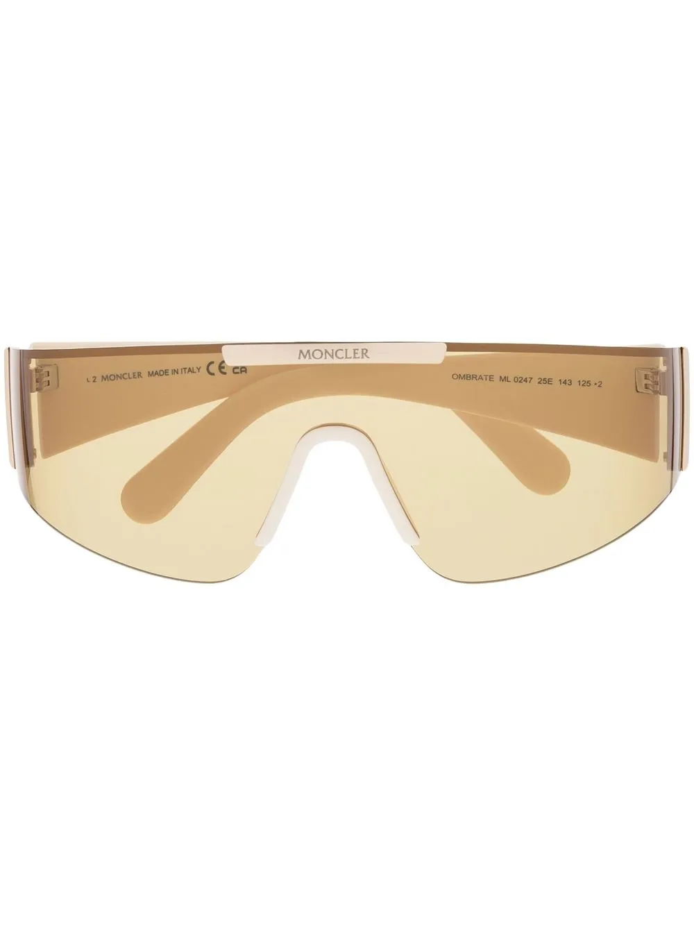 Moncler Ombrate Sunglasses Mask In Weiss