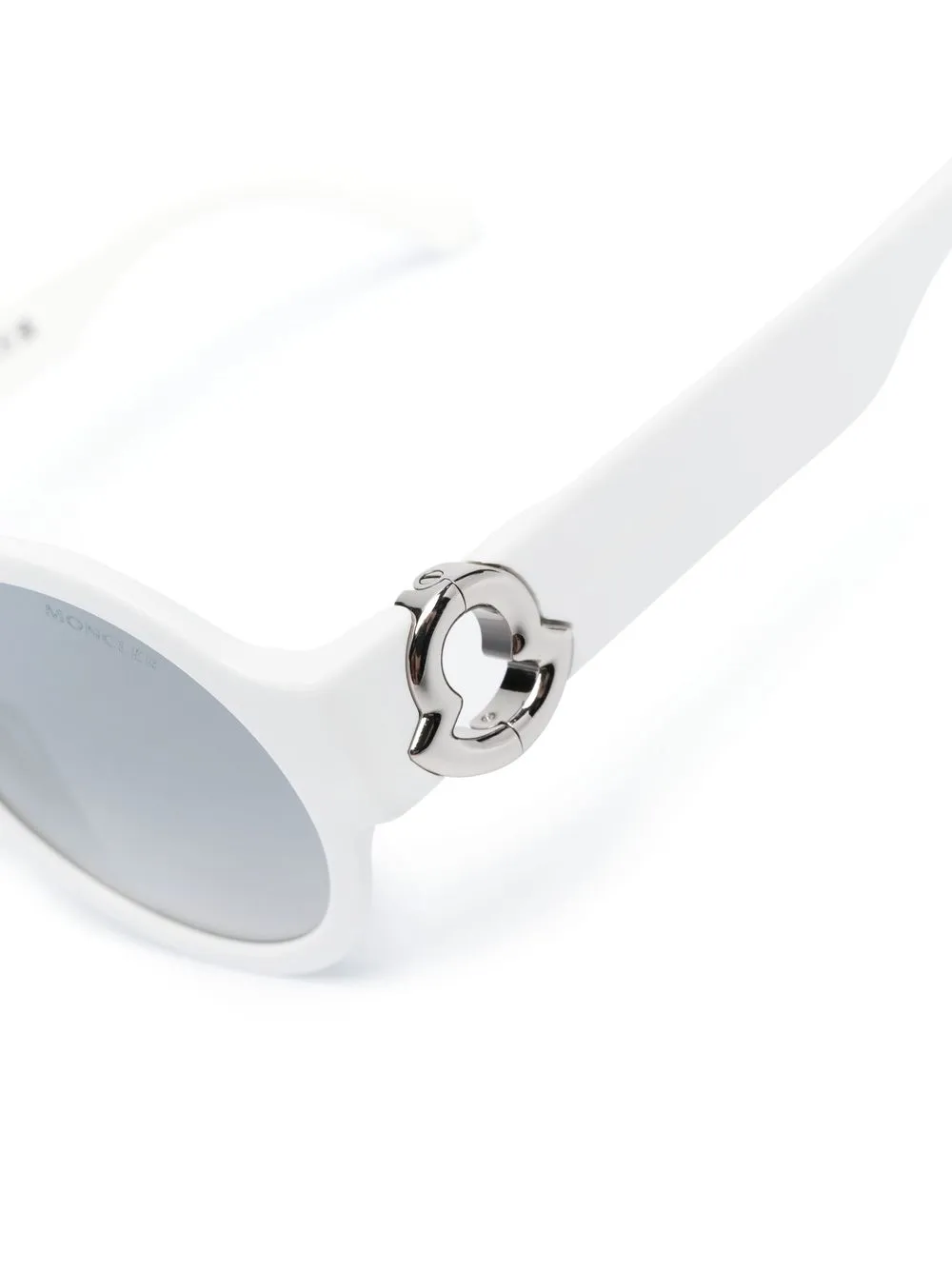 Moncler Atriom Round-frame Sunglasses In White