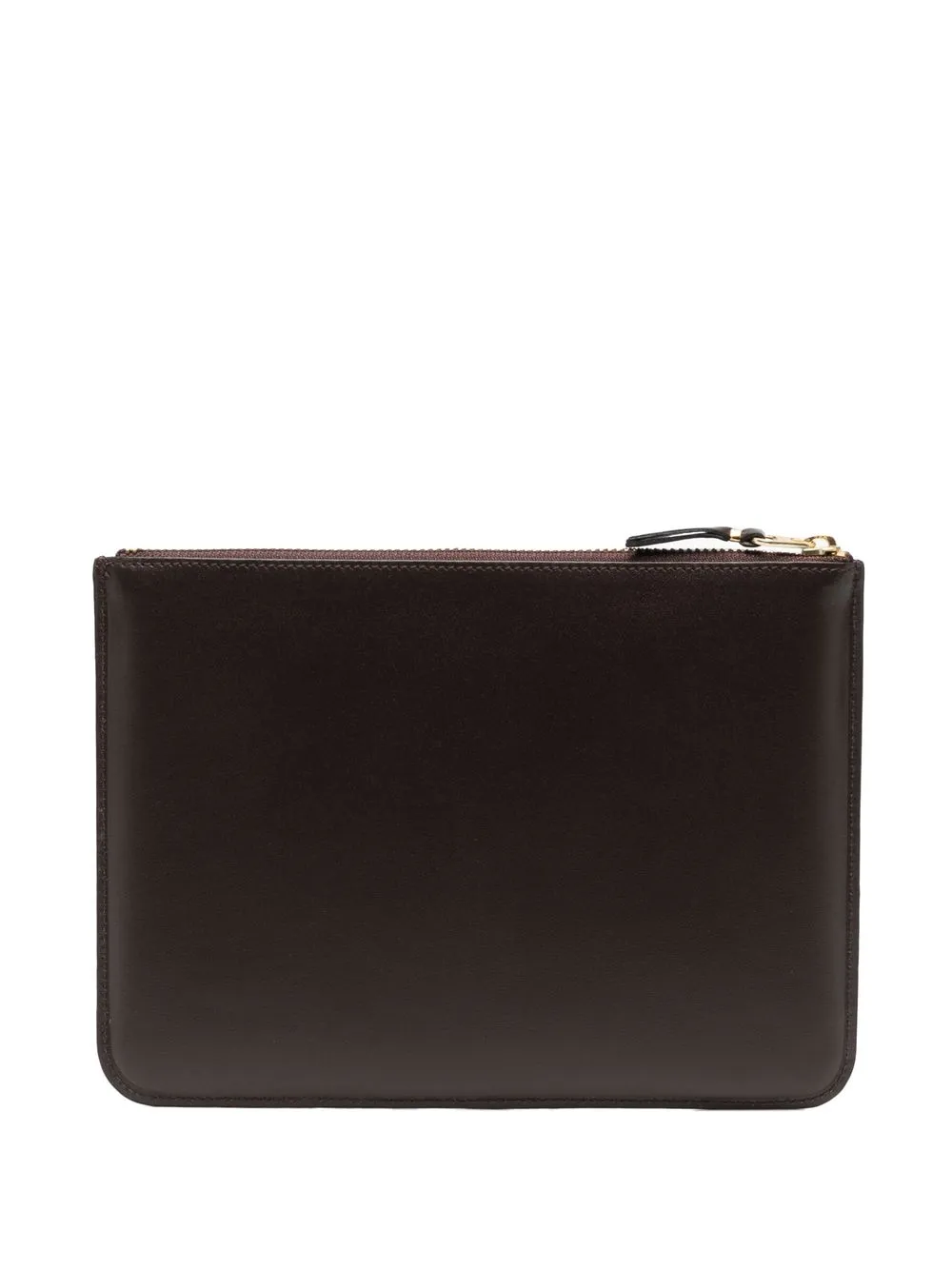 Shop Comme Des Garçons Double-compartment Leather Wallet In Brown