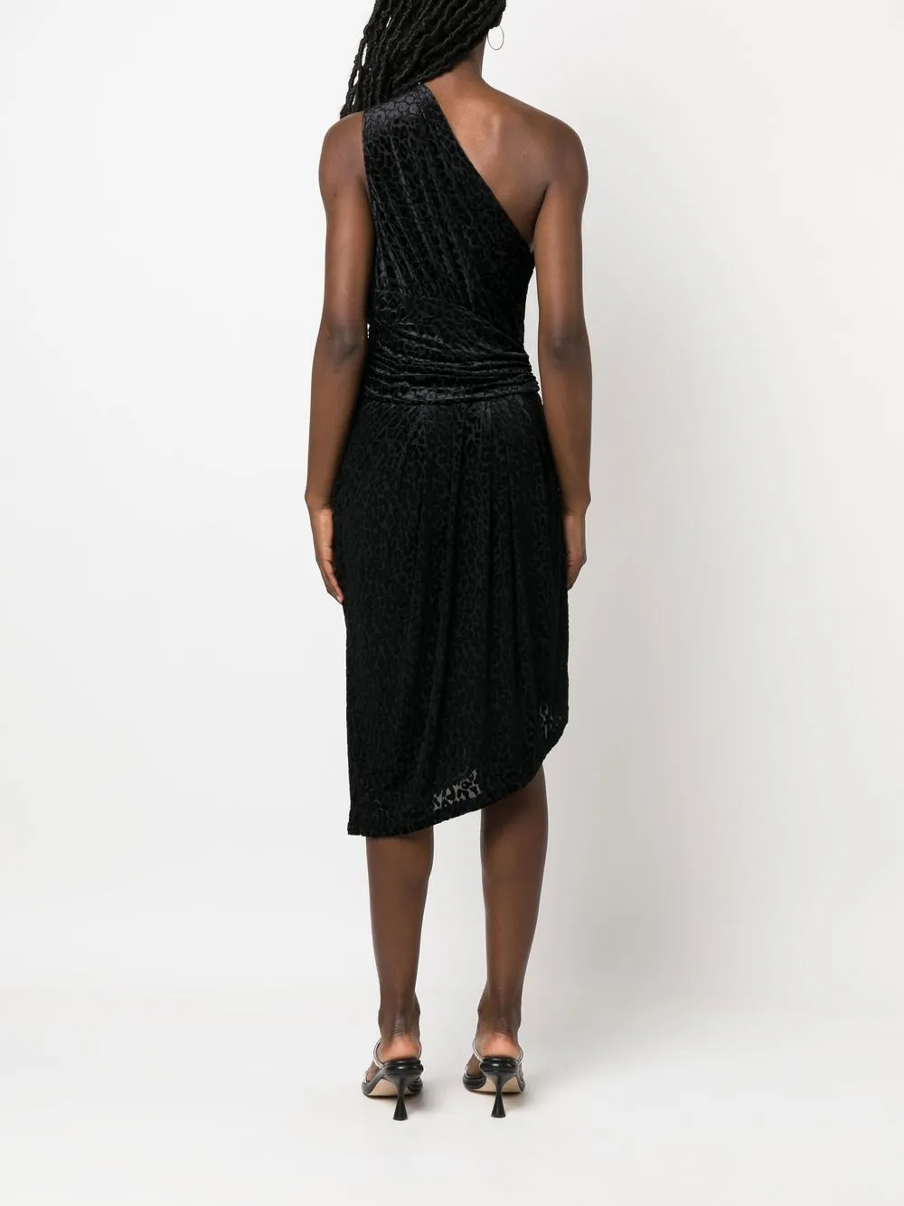IRO oneshoulder Wrap Midi Dress Farfetch