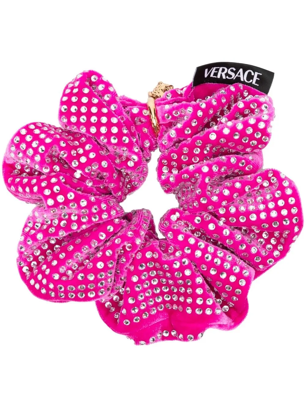 

Versace La Greca-charm scrunchie - Pink