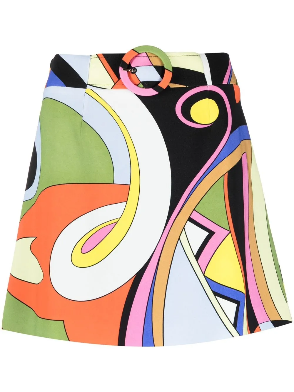 

Moschino abstract-pattern A-line skirt - Red