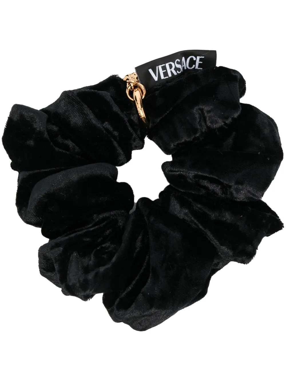 

Versace Medusa motif velvet scrunchie - Black