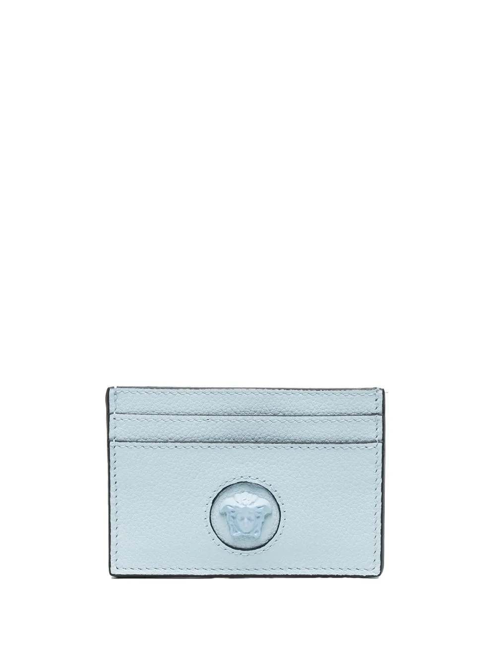 Versace Medusa-logo Leather Wallet In Blue