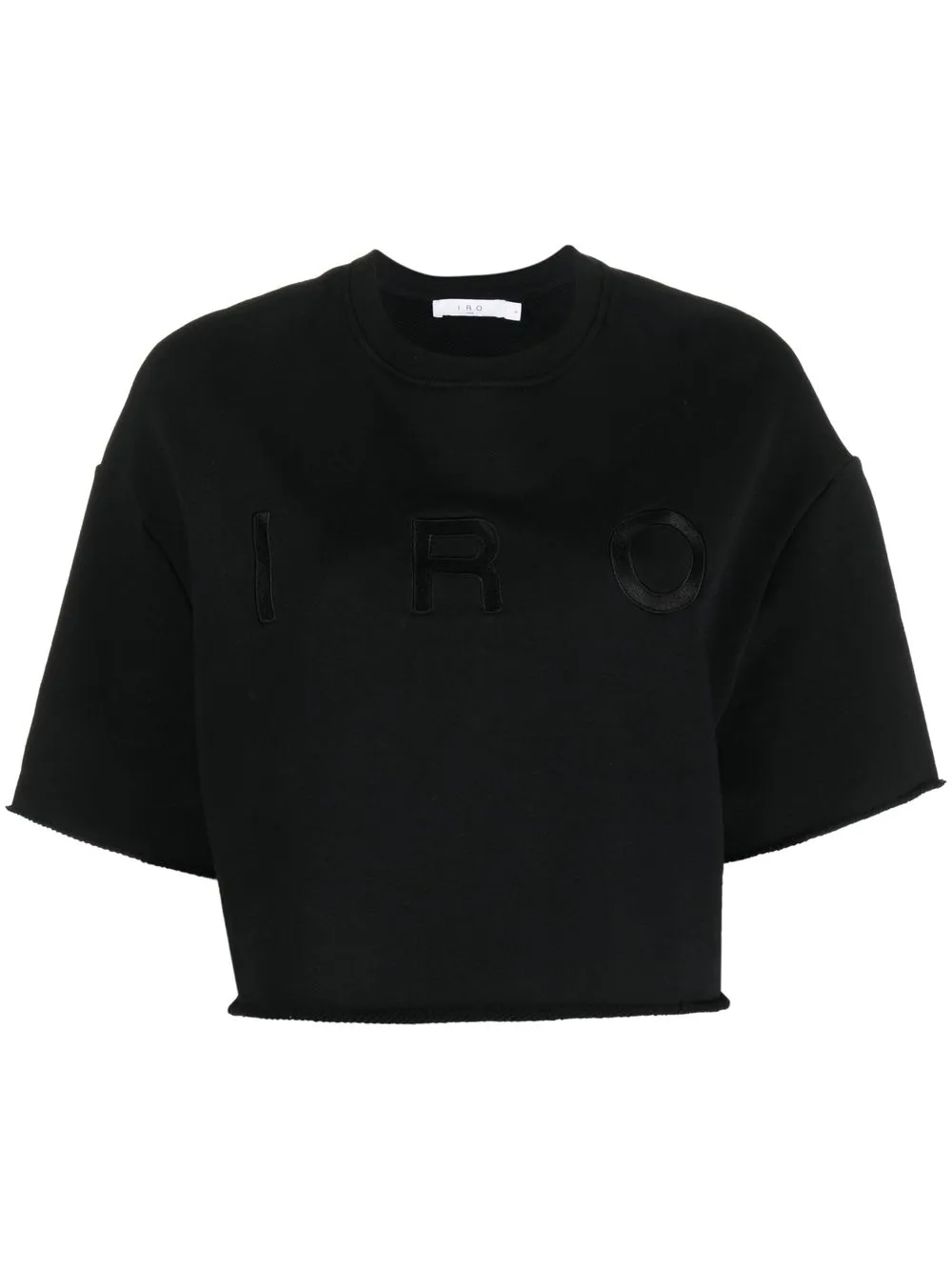 

IRO embroidered-logo cropped T-shirt - Black